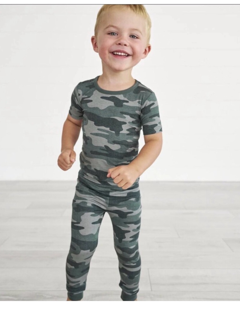 Little Sleepies Vintage Camo Short Sleeve Pajama Set